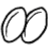 A black and white drawing of two ovals  AI-generated content may be incorrect.