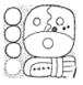 A drawing of a cartoon animal  Description automatically generated