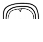 A black and white drawing of a chair  Description automatically generated