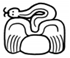 A black and white drawing of a snake  Description automatically generated