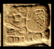 A close-up of a stone carving  Description automatically generated