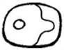 A black and white drawing of an egg  Description automatically generated