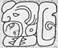 A drawing of a mayan symbol  Description automatically generated